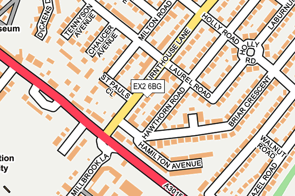 EX2 6BG map - OS OpenMap – Local (Ordnance Survey)