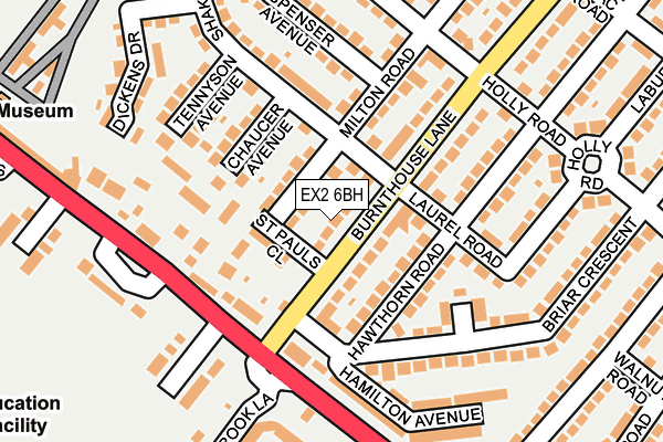 EX2 6BH map - OS OpenMap – Local (Ordnance Survey)