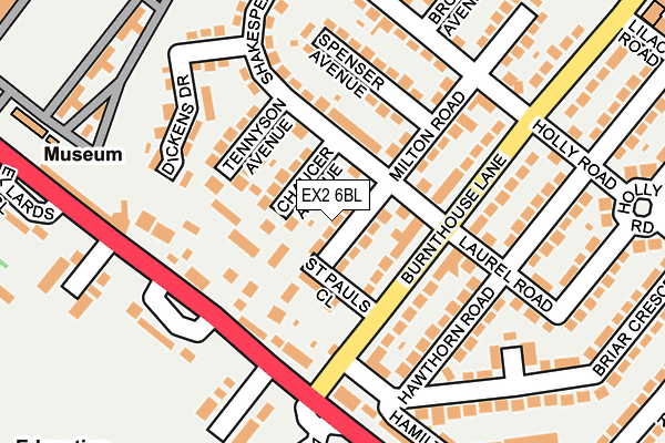 EX2 6BL map - OS OpenMap – Local (Ordnance Survey)