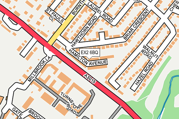 EX2 6BQ map - OS OpenMap – Local (Ordnance Survey)