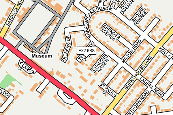 EX2 6BS map - OS OpenMap – Local (Ordnance Survey)