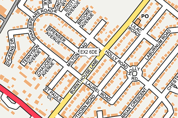 EX2 6DE map - OS OpenMap – Local (Ordnance Survey)