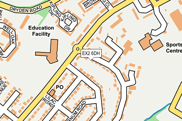 EX2 6DH map - OS OpenMap – Local (Ordnance Survey)