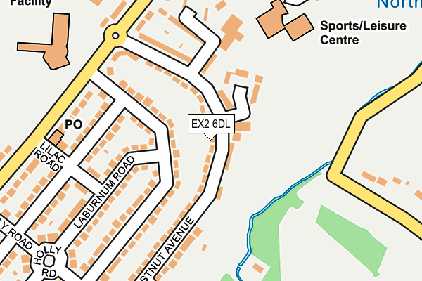 EX2 6DL map - OS OpenMap – Local (Ordnance Survey)