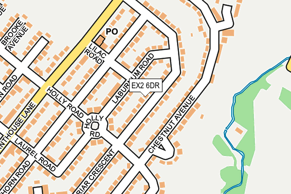 EX2 6DR map - OS OpenMap – Local (Ordnance Survey)