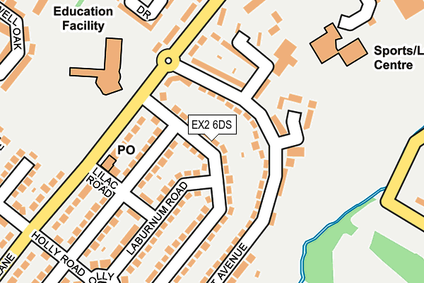 EX2 6DS map - OS OpenMap – Local (Ordnance Survey)