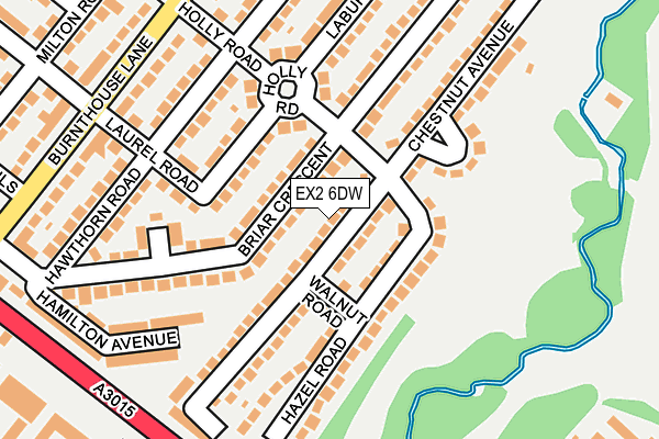 EX2 6DW map - OS OpenMap – Local (Ordnance Survey)