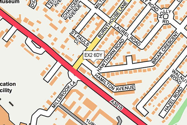 EX2 6DY map - OS OpenMap – Local (Ordnance Survey)