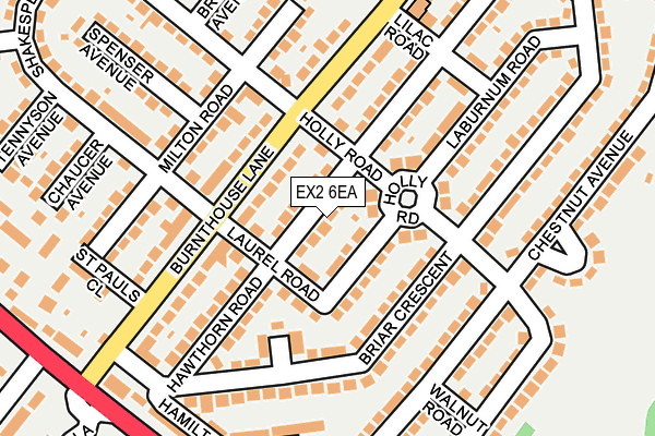 EX2 6EA map - OS OpenMap – Local (Ordnance Survey)