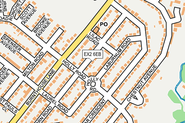 EX2 6EB map - OS OpenMap – Local (Ordnance Survey)