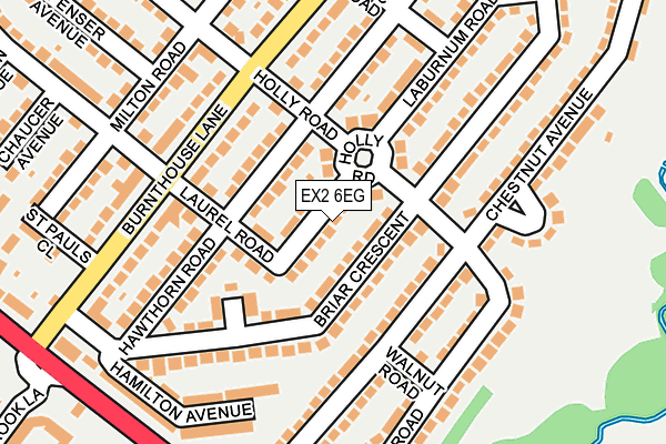EX2 6EG map - OS OpenMap – Local (Ordnance Survey)