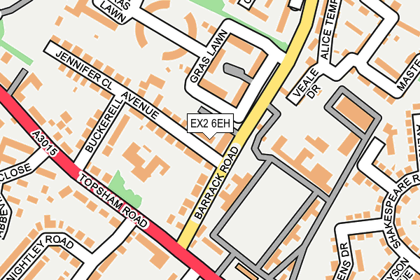 EX2 6EH map - OS OpenMap – Local (Ordnance Survey)