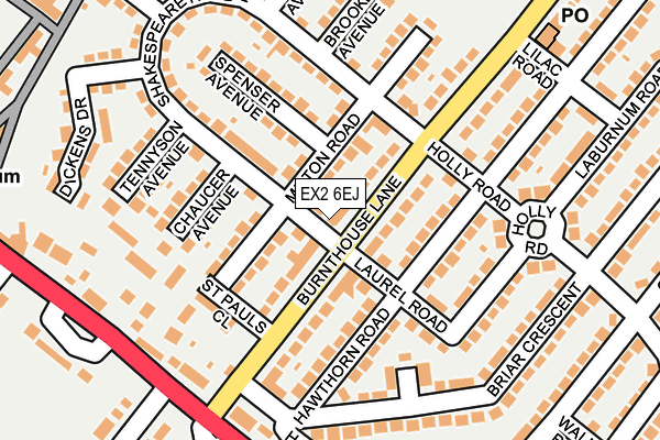 EX2 6EJ map - OS OpenMap – Local (Ordnance Survey)