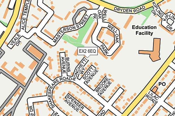 EX2 6EQ map - OS OpenMap – Local (Ordnance Survey)