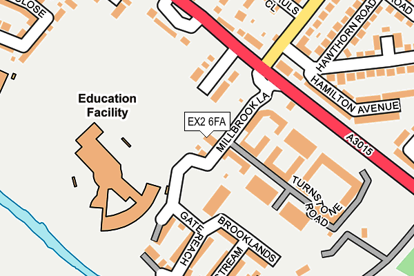 EX2 6FA map - OS OpenMap – Local (Ordnance Survey)