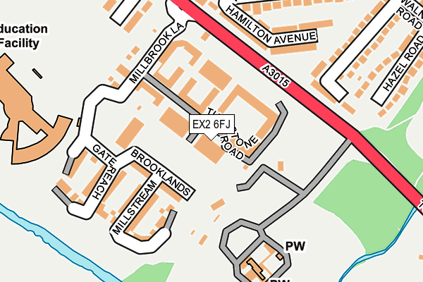 EX2 6FJ map - OS OpenMap – Local (Ordnance Survey)