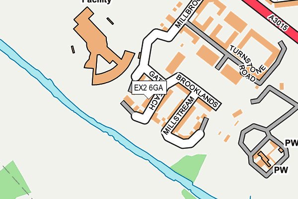 EX2 6GA map - OS OpenMap – Local (Ordnance Survey)