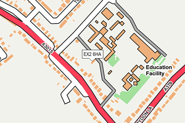 EX2 6HA map - OS OpenMap – Local (Ordnance Survey)