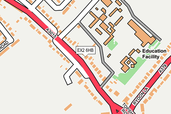 EX2 6HB map - OS OpenMap – Local (Ordnance Survey)