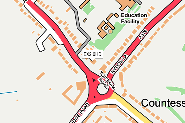 EX2 6HD map - OS OpenMap – Local (Ordnance Survey)