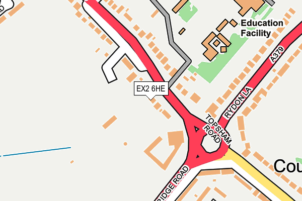 EX2 6HE map - OS OpenMap – Local (Ordnance Survey)