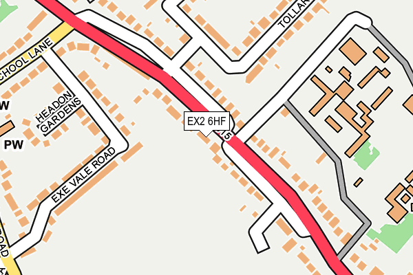 EX2 6HF map - OS OpenMap – Local (Ordnance Survey)