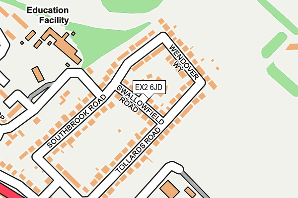 EX2 6JD map - OS OpenMap – Local (Ordnance Survey)