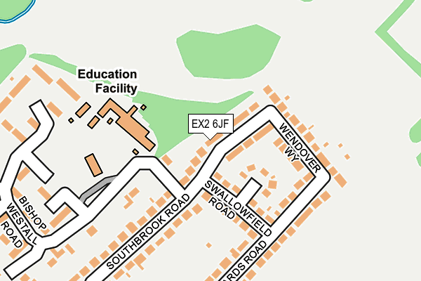EX2 6JF map - OS OpenMap – Local (Ordnance Survey)