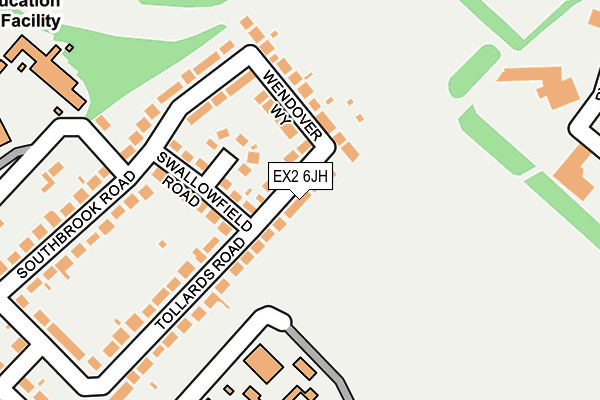 EX2 6JH map - OS OpenMap – Local (Ordnance Survey)