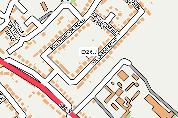 EX2 6JJ map - OS OpenMap – Local (Ordnance Survey)