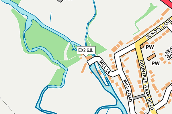 EX2 6JL map - OS OpenMap – Local (Ordnance Survey)