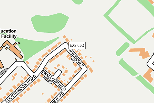 EX2 6JQ map - OS OpenMap – Local (Ordnance Survey)