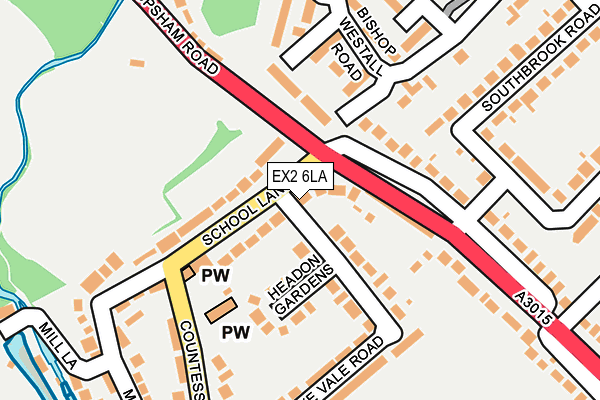 EX2 6LA map - OS OpenMap – Local (Ordnance Survey)