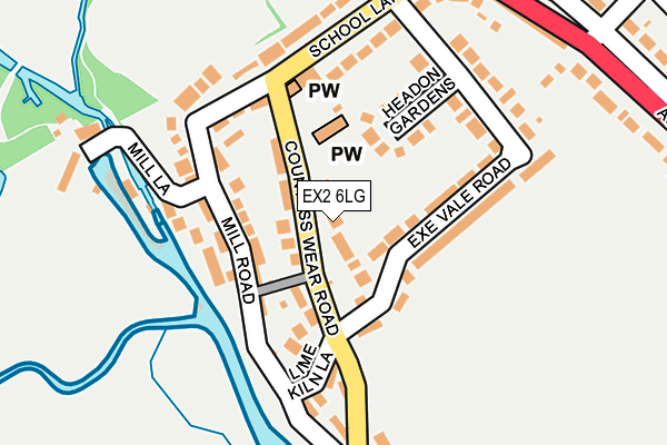 EX2 6LG map - OS OpenMap – Local (Ordnance Survey)