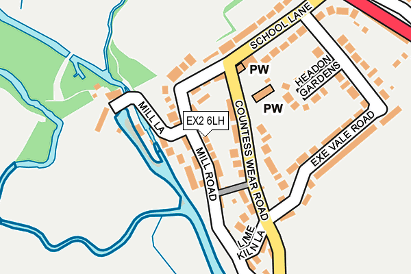 EX2 6LH map - OS OpenMap – Local (Ordnance Survey)