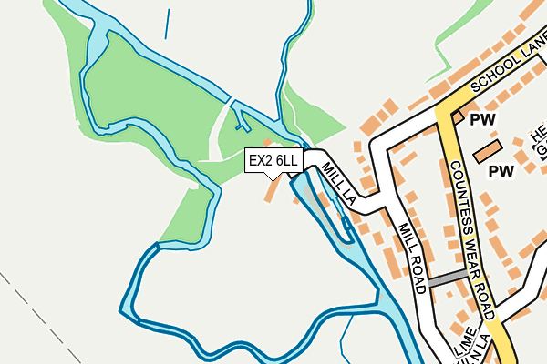 EX2 6LL map - OS OpenMap – Local (Ordnance Survey)