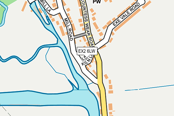EX2 6LW map - OS OpenMap – Local (Ordnance Survey)