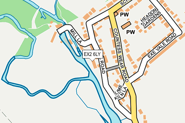 EX2 6LY map - OS OpenMap – Local (Ordnance Survey)