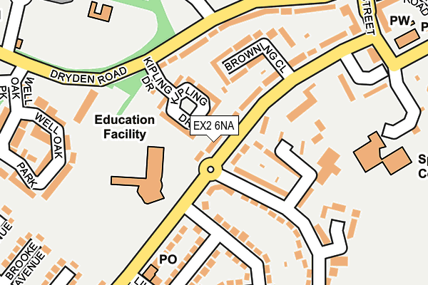 EX2 6NA map - OS OpenMap – Local (Ordnance Survey)