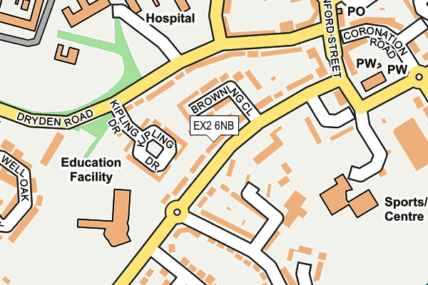 EX2 6NB map - OS OpenMap – Local (Ordnance Survey)