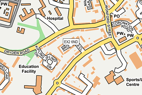 EX2 6ND map - OS OpenMap – Local (Ordnance Survey)