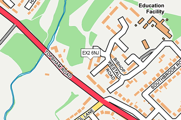 EX2 6NJ map - OS OpenMap – Local (Ordnance Survey)