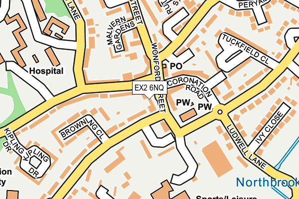 EX2 6NQ map - OS OpenMap – Local (Ordnance Survey)