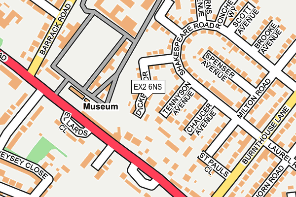 EX2 6NS map - OS OpenMap – Local (Ordnance Survey)