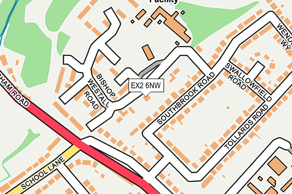 EX2 6NW map - OS OpenMap – Local (Ordnance Survey)