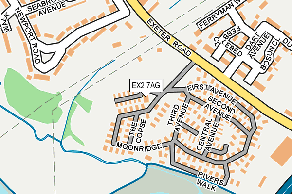 EX2 7AG map - OS OpenMap – Local (Ordnance Survey)