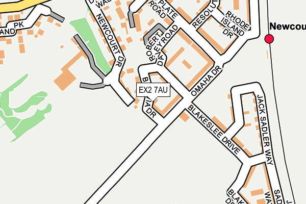 EX2 7AU map - OS OpenMap – Local (Ordnance Survey)