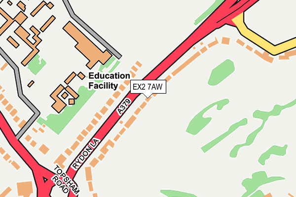 EX2 7AW map - OS OpenMap – Local (Ordnance Survey)