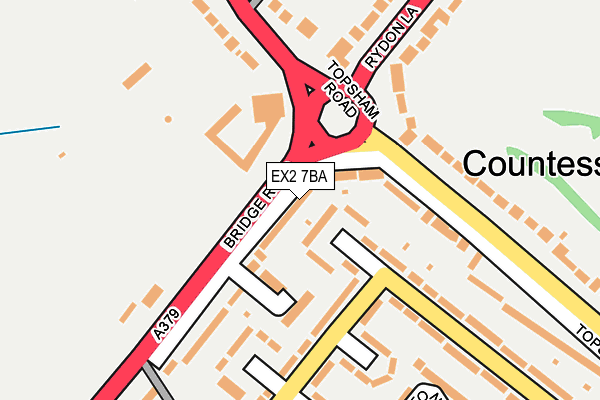 EX2 7BA map - OS OpenMap – Local (Ordnance Survey)