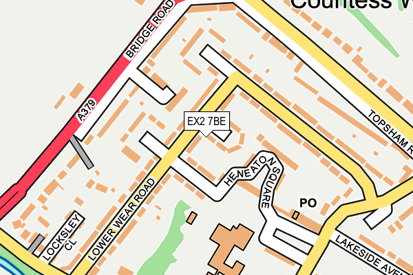 EX2 7BE map - OS OpenMap – Local (Ordnance Survey)